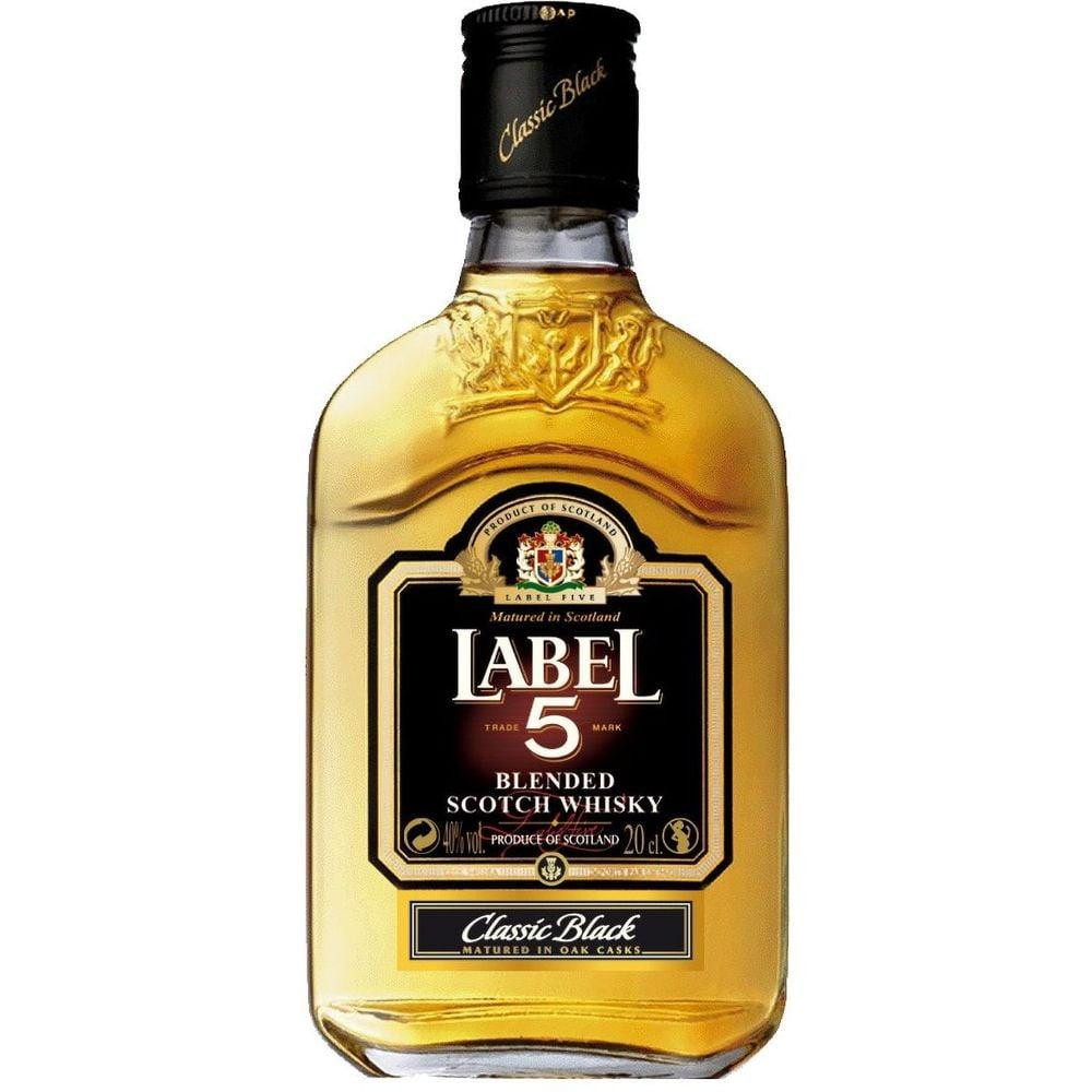 Label 5 Віскі  Classic Black Blended Scotch Whisky 40% 0.2 л (3147697720303) - зображення 1