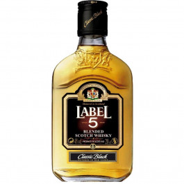 Label 5 Віскі  Classic Black Blended Scotch Whisky 40% 0.2 л (3147697720303)