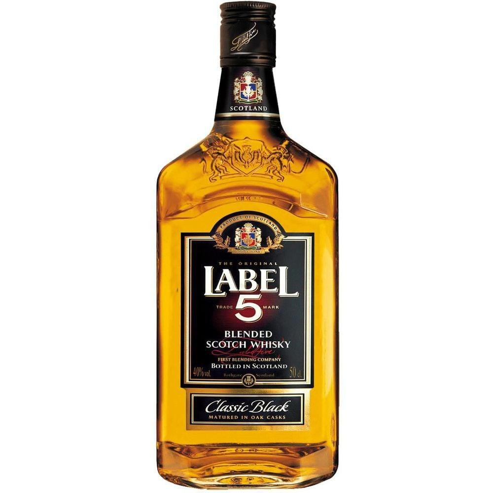 Label 5 Віскі  Classic Black Blended Scotch Whisky 40% 0.5 л (3147699100653) - зображення 1
