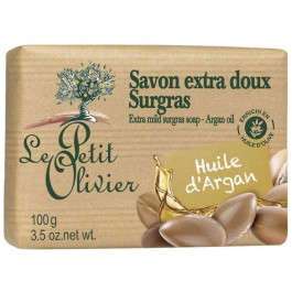   Le Petit Olivier Экстра нежное мыло  100% vegetal oils soap Аргановое масло 100 г (3549620005332)