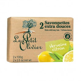 Le Petit Olivier 2 Extra mild soap bars Натуральне мило подвійна упаковка Вербена-Лимон 2х100