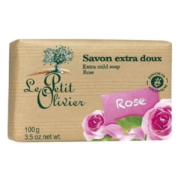 Le Petit Olivier Экстра нежное мыло  100% vegetal oils soap Роза 2х100 г (3549620005042) - зображення 1