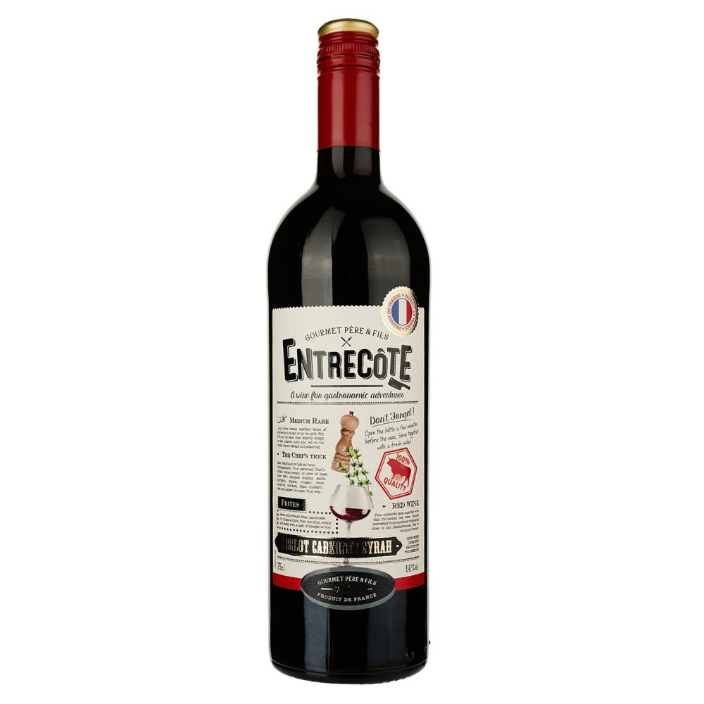 Gourmet Pere & Fils Вино  Entrecote червоне напівсухе 0,75л 13,5% (3500610103513) - зображення 1