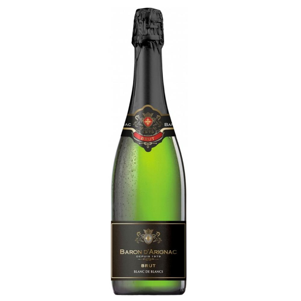 Baron d'Arignac Игристое вино Brut Blanc de Blancs 0,75 л (3500610033353) - зображення 1
