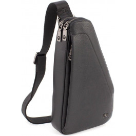 H.T Leather Стильна чоловіча сумка-слінг із натуральної шкіри чорного кольору HT Leather (64291)
