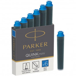 Parker Чорнило для пір'яних ручок Parker Картриджі Quink Mini /6шт синій (11 510BLU)