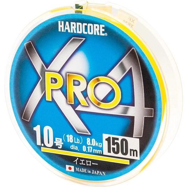 DUEL Hardcore X4 PRO / Yellow / #1.0 / 0.17mm 150m 8.0kg (H3863) - зображення 1