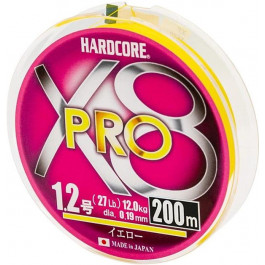 DUEL Hardcore X8 Pro Yellow / #1.2 / 0.19mm 200m 12.0kg (H3885)