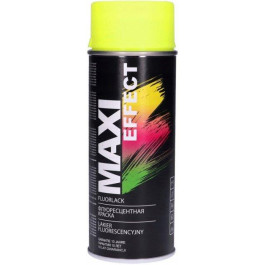 MAXI color Емаль аерозольна флуоресцентна MAXI COLOR 400 мл Жовта (MX0017)