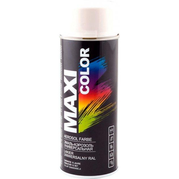 MAXI color Емаль аерозольна універсальна декоративна Maxi Color Ral 9010М біла матова 400 мл (8711347208708) - зображення 1
