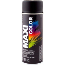 MAXI color Емаль аерозольна універсальна декоративна Maxi Color Ral 9005М чорна матова 400 мл (8711347208685)