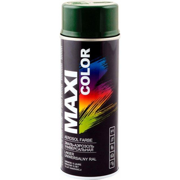 MAXI color Емаль аерозольна універсальна декоративна Maxi Color Ral 6009 зелена ялина 400 мл (8711347217083) - зображення 1
