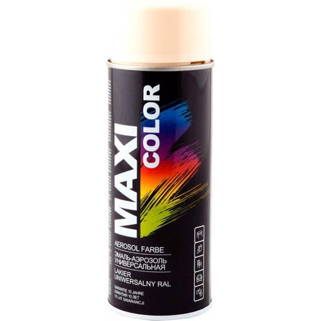 MAXI color Емаль аерозольна універсальна декоративна Maxi Color Ral 1015 слонова кістка 400 мл (8711347217045) - зображення 1