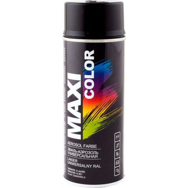 MAXI color Емаль аерозольна універсальна декоративна Maxi Color Ral 9005 чорна 400 мл (8711347208661) - зображення 1