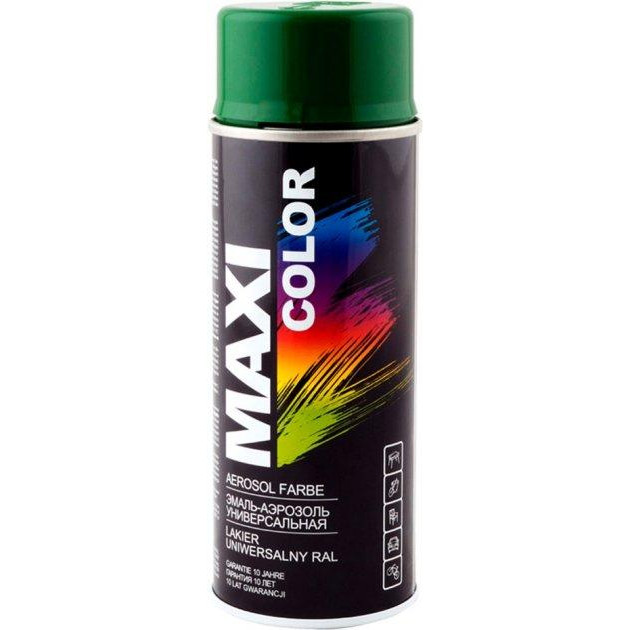 MAXI color Емаль аерозольна універсальна декоративна Maxi Color Ral 6002 зелена 400 мл (8711347208548) - зображення 1