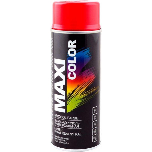 MAXI color Емаль аерозольна універсальна декоративна Maxi Color Ral 3020 червона 400 мл (8711347208449) - зображення 1