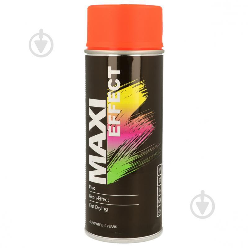 MAXI color Лак аерозольний флуоресцентний червоний 400 мл - зображення 1