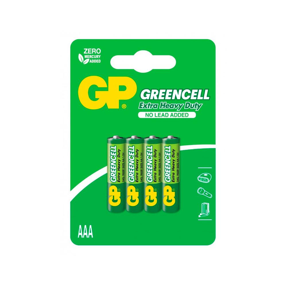 GP Batteries AAA bat Carbon-Zinc 4шт Greencell (GP24G-2UE4) - зображення 1
