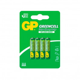 GP Batteries AAA bat Carbon-Zinc 4шт Greencell (GP24G-2UE4)