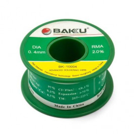 Baku BK-10004-50g — Припій, Sn 97%, Ag 0.3%, Cu 0.7%, flux 2%, 0.4 мм, 50 г