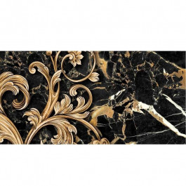 Golden Tile Saint Laurent чорний декор №3 9АС331 30x60
