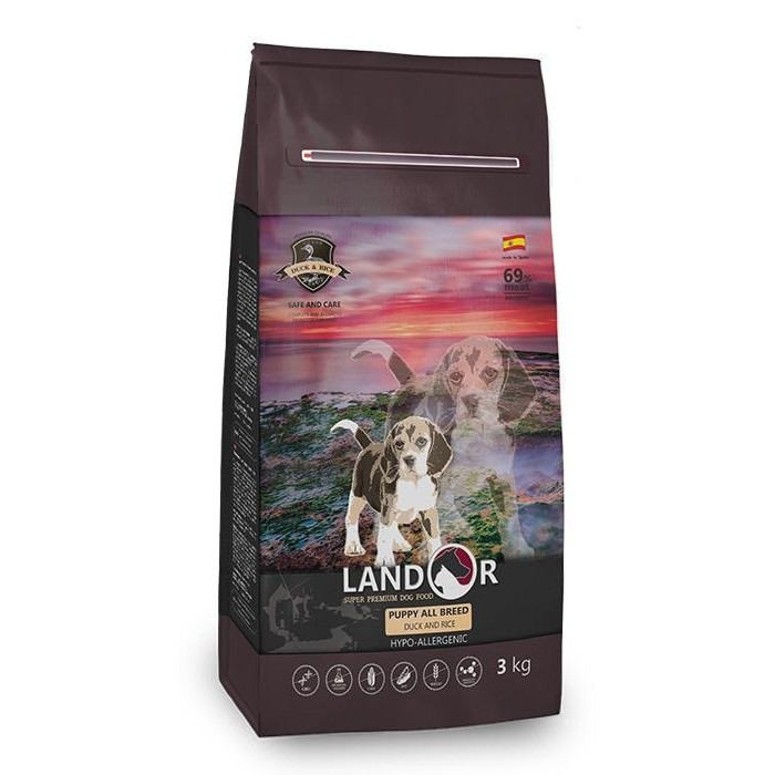 Landor Puppy All Breed Duck&Rice 3 кг (8433022859905) - зображення 1