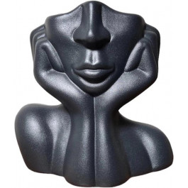 Nana Ceramics Ваза керамічна  Леді 22 см муар чорний (2252422747010)