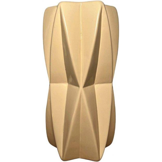 Nana Ceramics Ваза керамічна  Гео 21 см глянець бежевий (2252430352015) - зображення 1