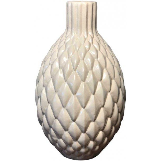 Nana Ceramics Ваза керамічна  Квін 27 см глянець бежевий (2252405843012) - зображення 1