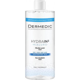 Dermedic - Міцелярна вода - Hydrain 3 Hialuro - Micellar Water H2O - 500ml