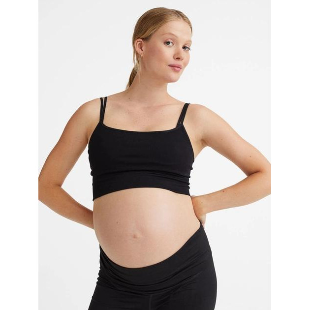 H&M Спортивний топ для вагітних і годуючих мам  061032669 XS Чорний (6666000308047) - зображення 1