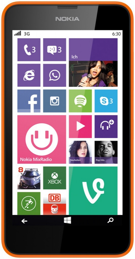 Nokia Lumia 630 Dual SIM (Orange) - зображення 1