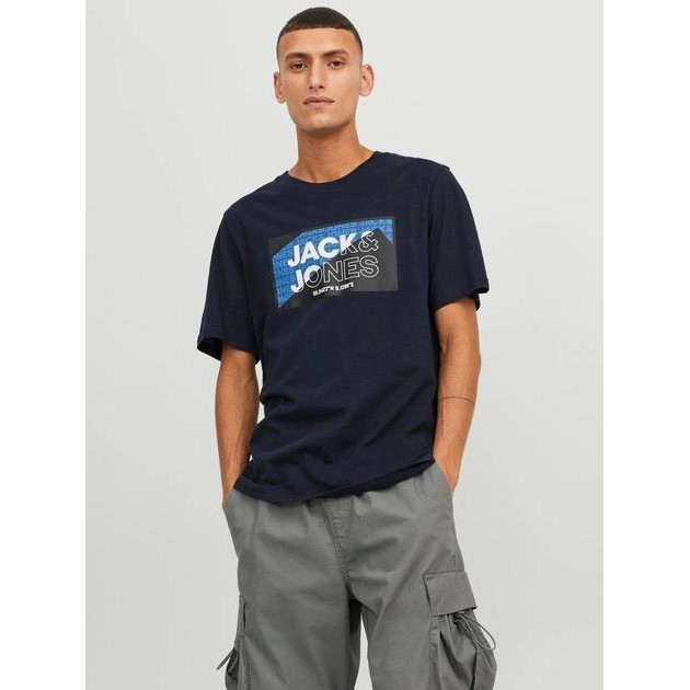 Jack & Jones Футболка чоловіча  XAZ407866PNEQ L Темно-синя (DD8000007475155) - зображення 1