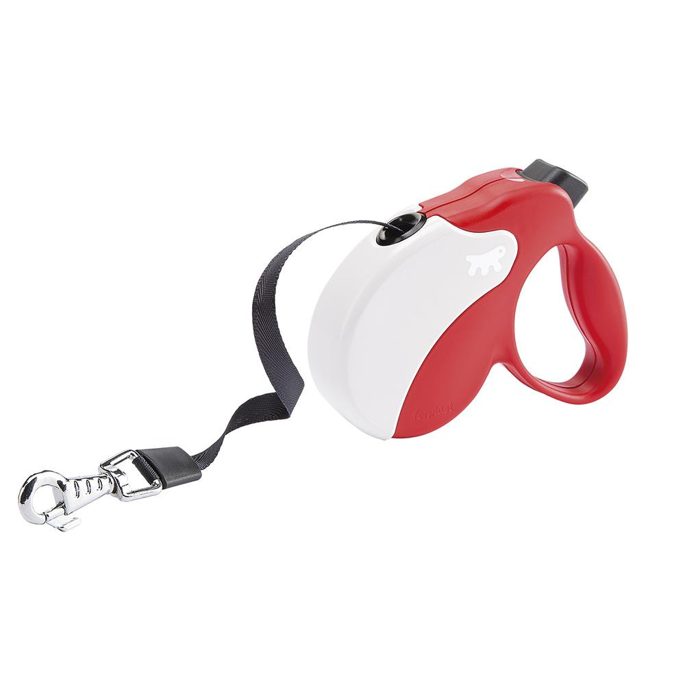 Ferplast Поводок-рулетка Amigo Mini Tape Red-White для собак c лентой, красно-белый, 12x3x10 см (75702022) - зображення 1
