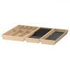 IKEA UPPDATERA, 095.010.50, Лоток для столових приборів, розділові ножі + насад, світлий бамбук, 72х50 см - зображення 1