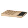 IKEA UPPDATERA, 595.010.57, Лоток для столових приборів, з перегородкою для ножів, світлий бамбук, 72х50  - зображення 1