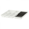 IKEA UPPDATERA, 095.008.90, Лоток для столових приборів, з перегородкою для ножів, білий, антрацит, 52х50 - зображення 1