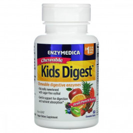 Enzymedica Пищеварительные ферменты для детей (Kids Digest) 60 жевательных таблеток с фруктовым вкусом