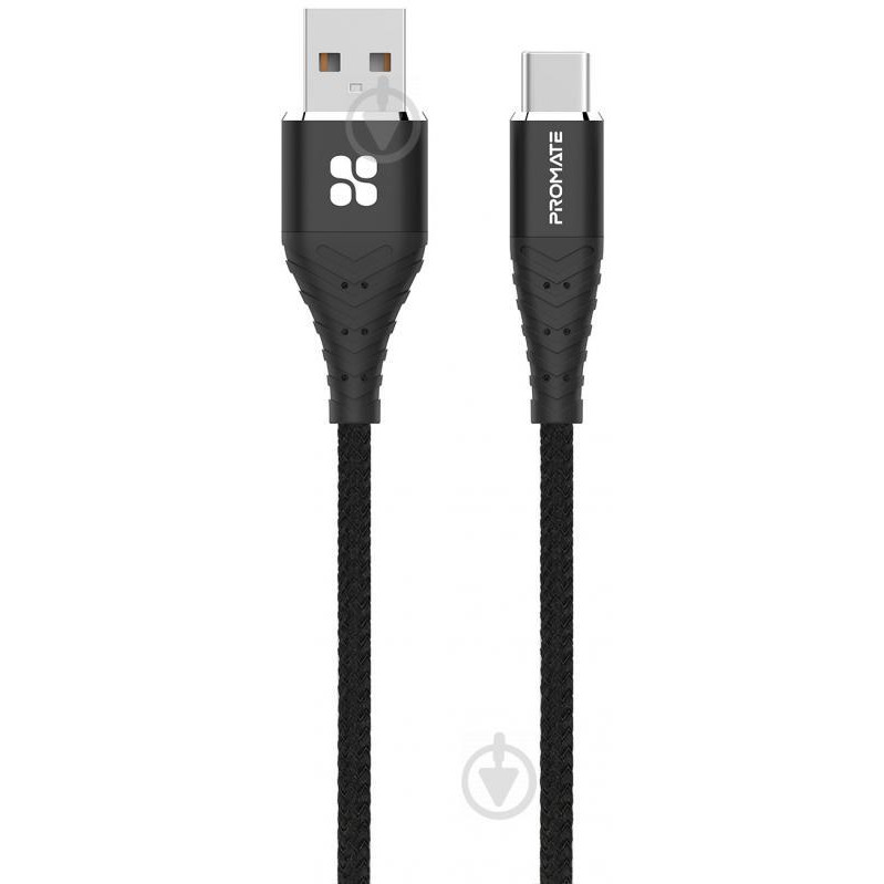 Promate USB - USB Type-C 1m Black (ccord-1.black) - зображення 1