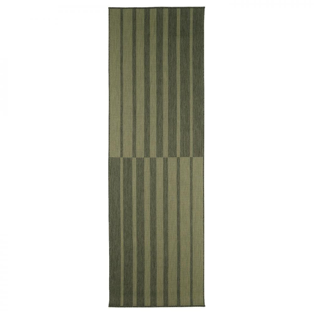 IKEA KANTSTOLPE Текстильний килим, внутрішній/зовнішній, зелений, 80x250 см (705.693.19) - зображення 1