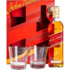 Johnnie Walker Віскі  "Red label" (подарунок.упак. + 2 склянки) 0,7 л (5000267175492) - зображення 1