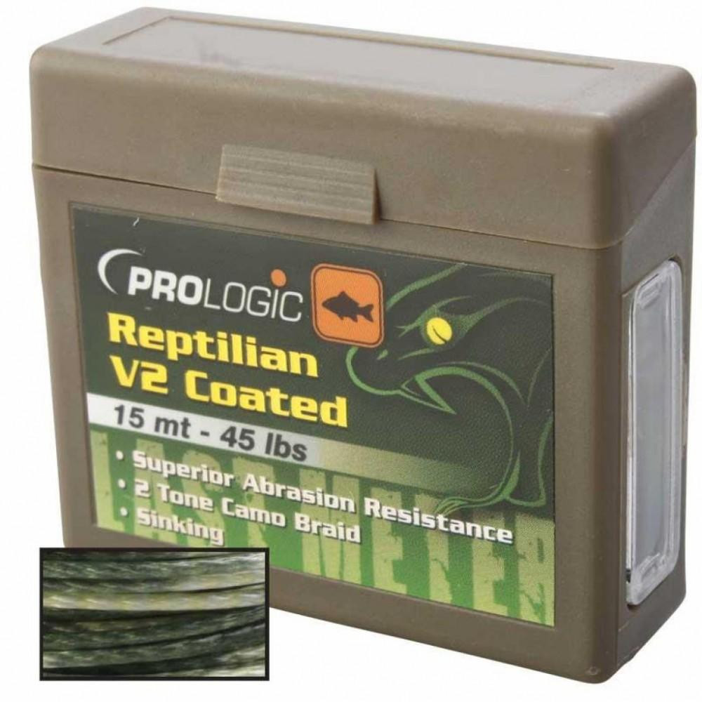 Prologic Reptilian V2 Coated camo sinking / 15m 35lbs - зображення 1