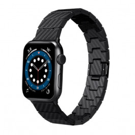 Pitaka Ремешок  Modern Carbon Fiber Watch Band Black/Grey для Apple Watch 45 | 44 | 42 mm (AWB1003)