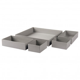 IKEA GRASIDAN Коробка, 5 шт., серый (603.538.43)
