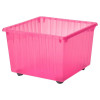 IKEA VESSLA Ящик на колесах, светло-розовый (100.992.89) - зображення 1