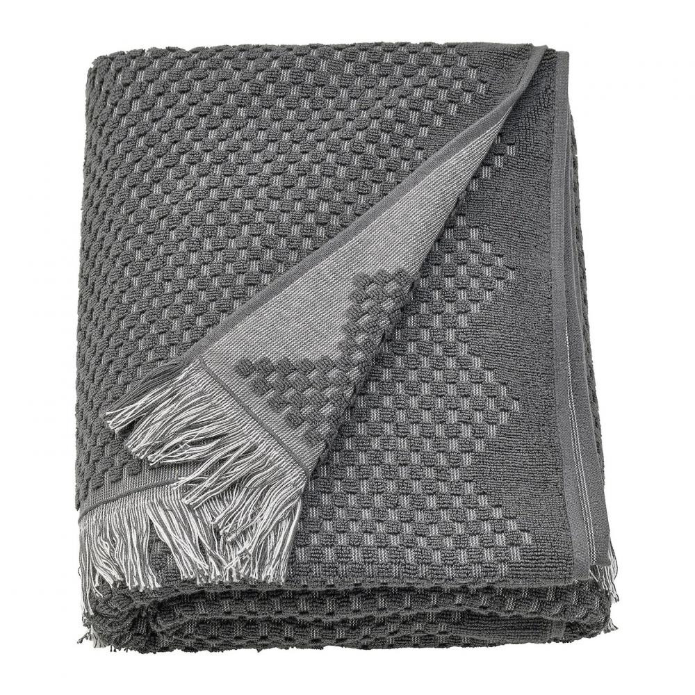 IKEA FJALLSTARR Рушник банний темно-сірий 100х150 см (705.805.00) - зображення 1