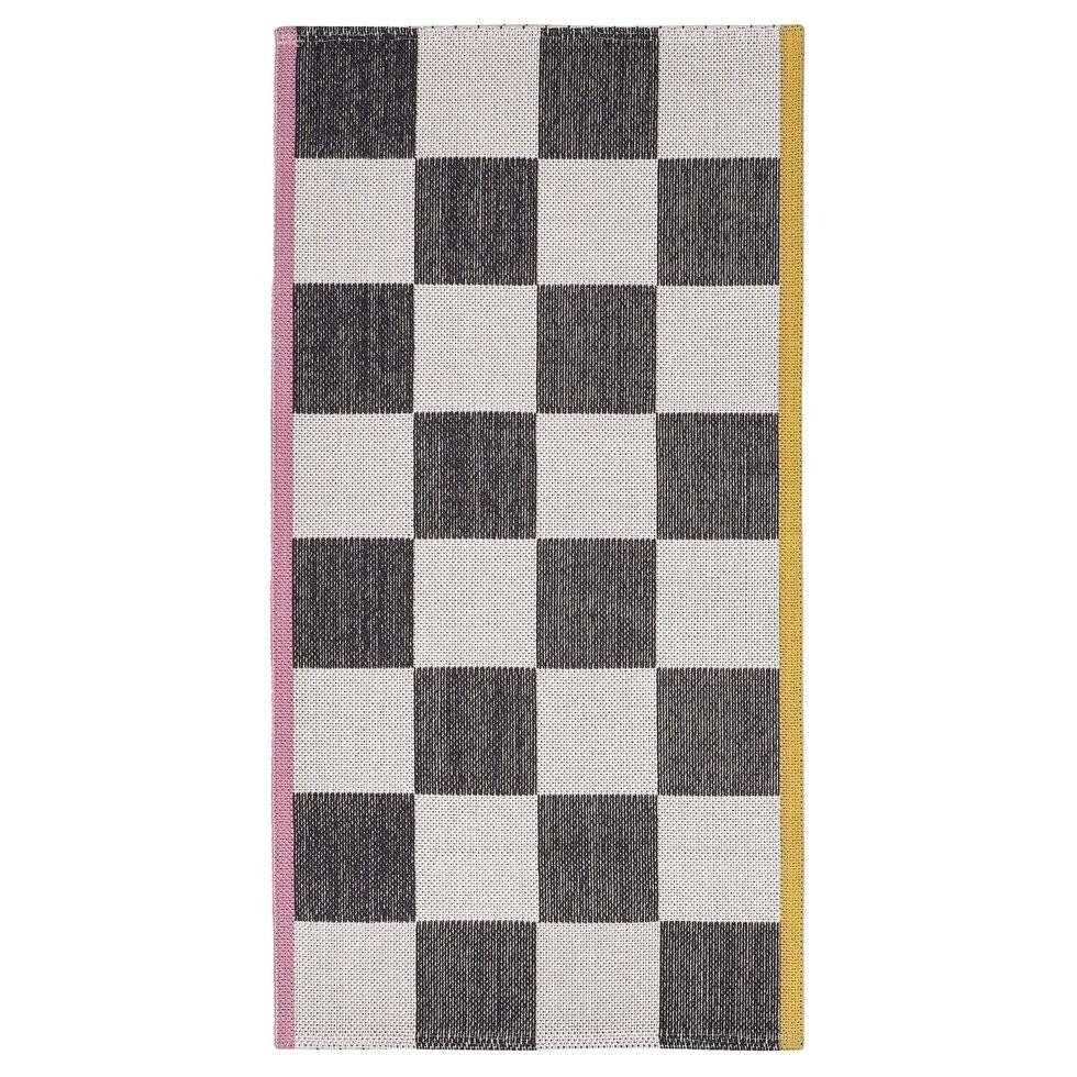 IKEA KLASSRUM Тканий килим, білий/чорний, 60х120 см (905.670.60) - зображення 1