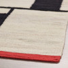 IKEA RASTPLATS Плоский тканий килим, ручна робота, бежевий/чорний, 170x240 см (905.603.13) - зображення 6