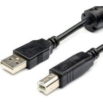 ATcom USB 2.0 AM/BM ferite 1.5m Black (5474) - зображення 1