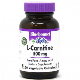 Bluebonnet Nutrition L-Карнітин 500 мг, L-Carnitine, , 30 вегетаріанських капсул